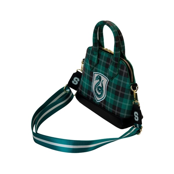 Loungefly: Wizarding World - Harry Potter - Slytherin "Varsity" Plaid Crossbody Bag - flash vidéo