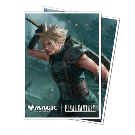 Ultra Pro - Magic: The Gathering - Universes Beyond: Final Fantasy - Sachet de 105 protèges cartes illustrés Apex Cloud Strife