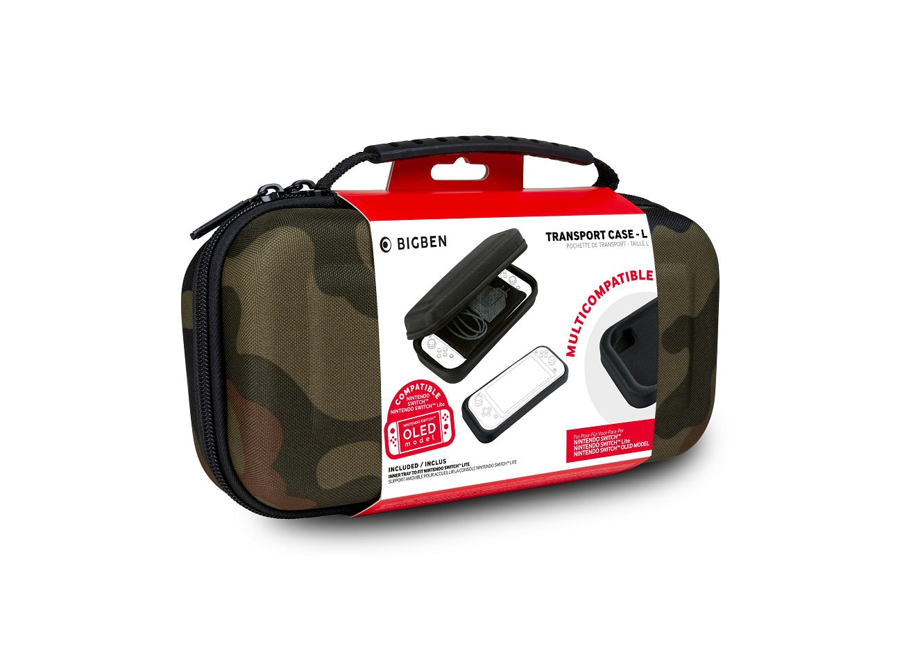 Big Ben - Pochette de transport Camo Taille L pour Switch, Switch Lite et Switch OLED
