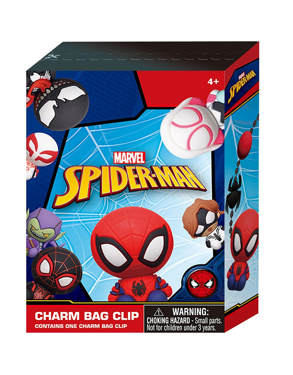 Marvel - Spider-Man - Assortiment en blind box de figurines de sac de collection en mousse (24 pcs) - flash vidéo
