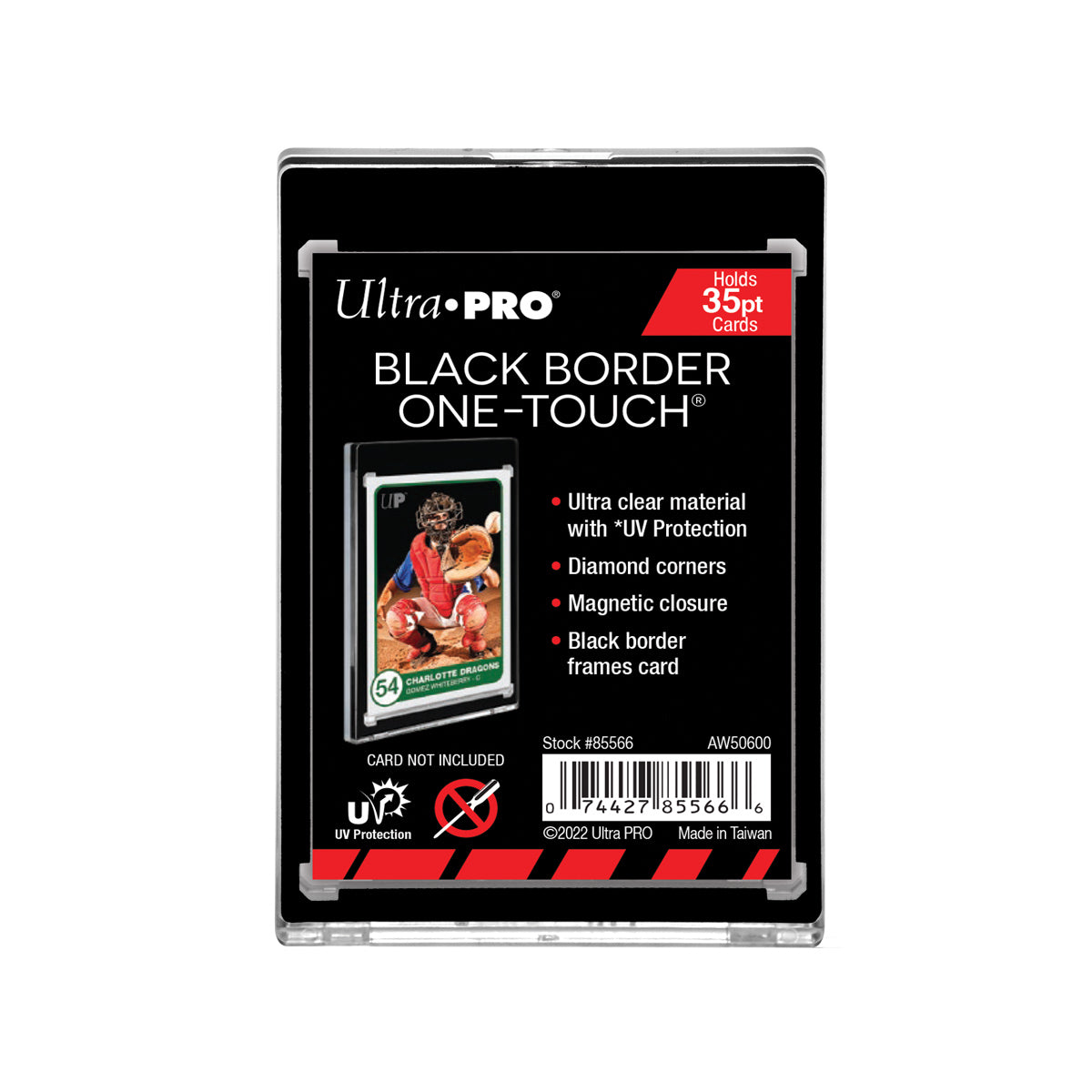 Ultra Pro - Support magnétique UV ONE-TOUCH 35PT avec bordure noire - flash vidéo