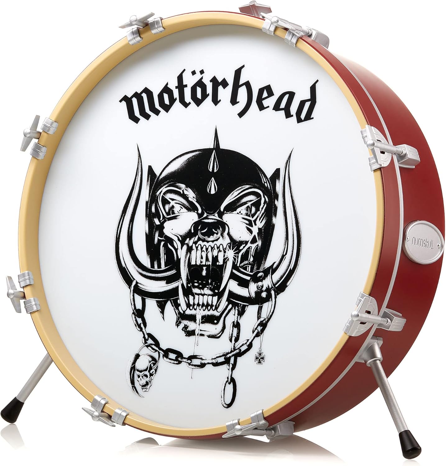 Motorhead - Lampe en forme de grosse caisse avec logo du groupe - flash vidéo