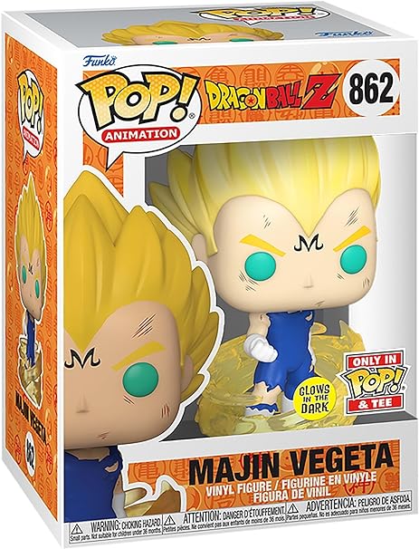 Funko Pop! & Tee: Dragon Ball Z: Majin Vegeta (Glow in the Dark) - S - flash vidéo