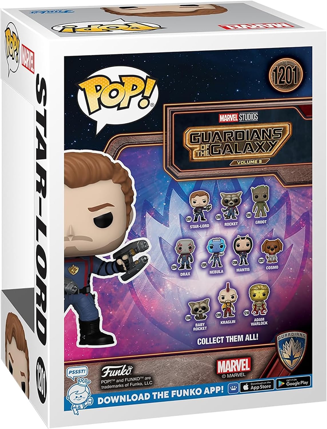 Funko Pop! Marvel: Guardians of the Galaxy Volume 3 - Star-Lord (Glow in the Dark) - Funko Special Edition - flash vidéo