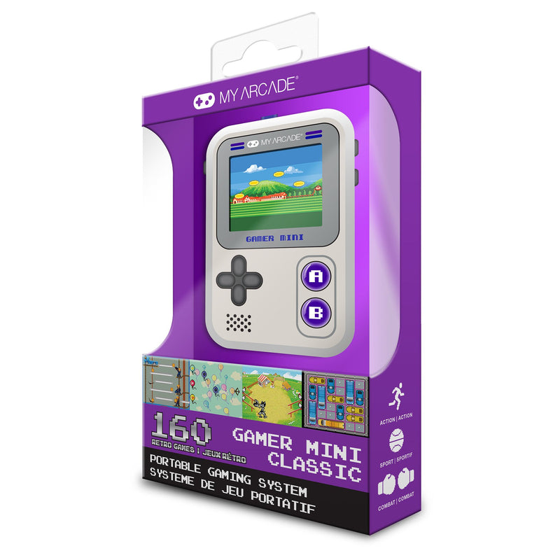 My Arcade - Gamer Mini Classic Gris Violet (160 jeux en 1)