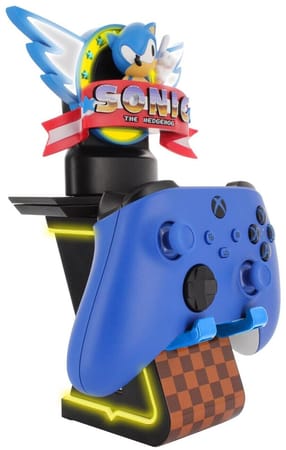 Cable Guys Ikon - Sega - Sonic the Hedgehog - Sonic Logo Support Lumineux Chargeur pour Téléphone et Manette