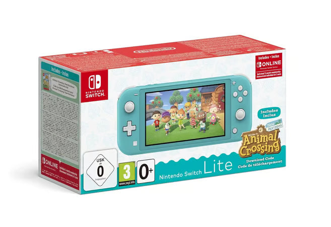 Nintendo Switch Lite Turquoise + Animal Crossing: New Horizons (Code-in-a-box)