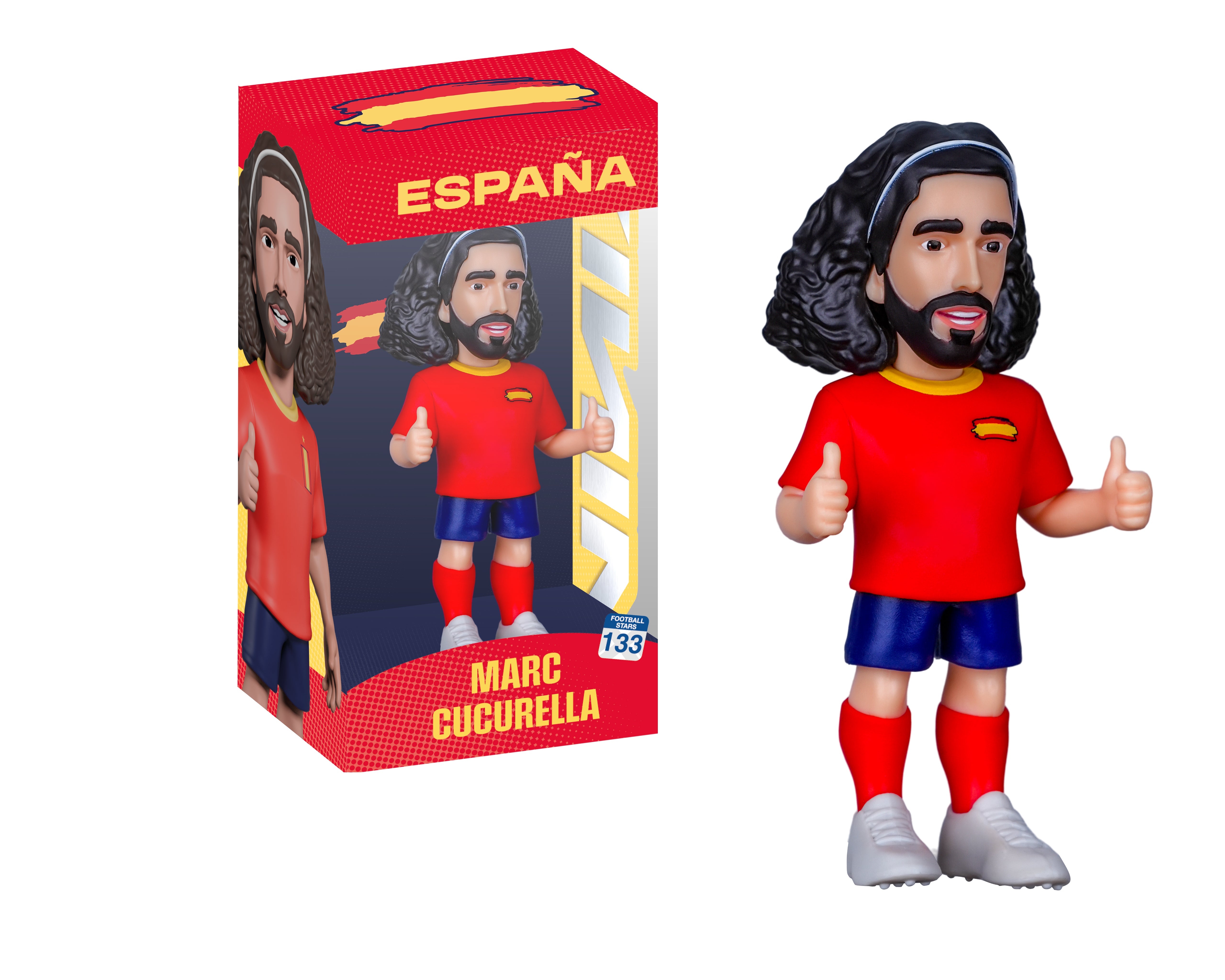 Minix - Football Stars - Coupe du Monde - Espagne - Cucurella - Figurine PVC 7 cm
