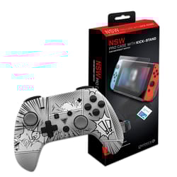 DragonShock - Bundle Manette compacte sans fil Bluetooth PopTop Manga pour Switch et Switch OLED + Protection Pro avec Kick-Stand
