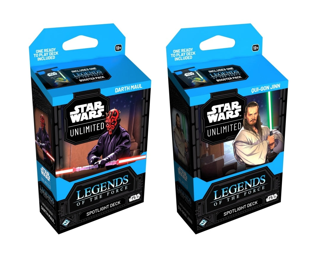 Star Wars Unlimited TCG - Legends of the Force Spotlight Deck Qui-Gon Jinn & Darth Maul Display (6x decks)
