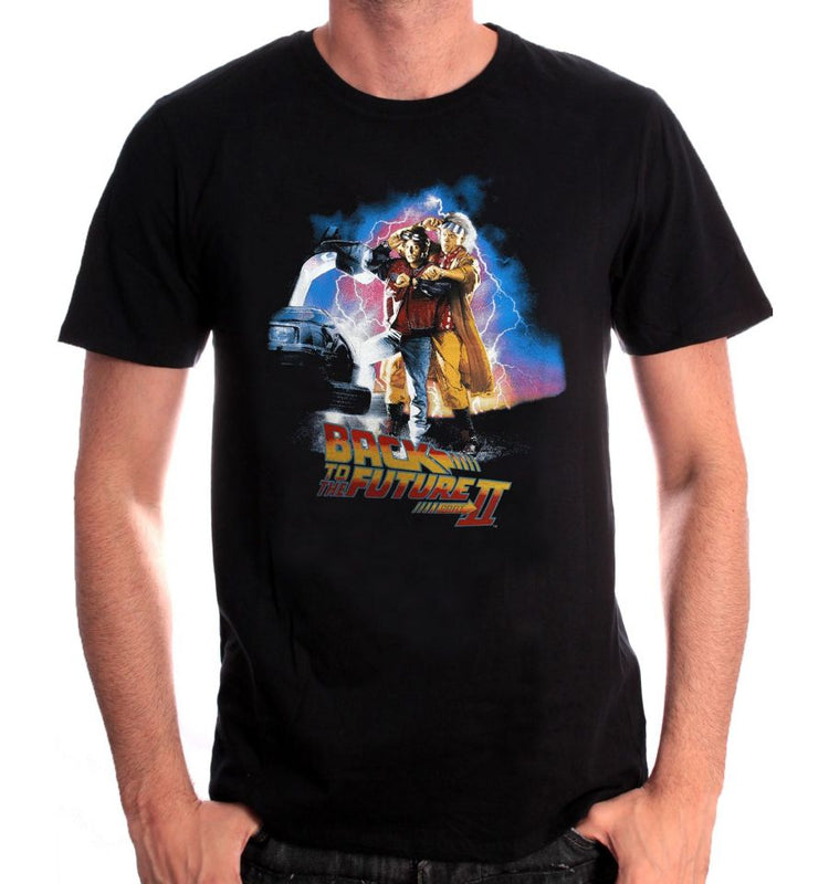 Back to the Future II - Poster Black T-Shirt M