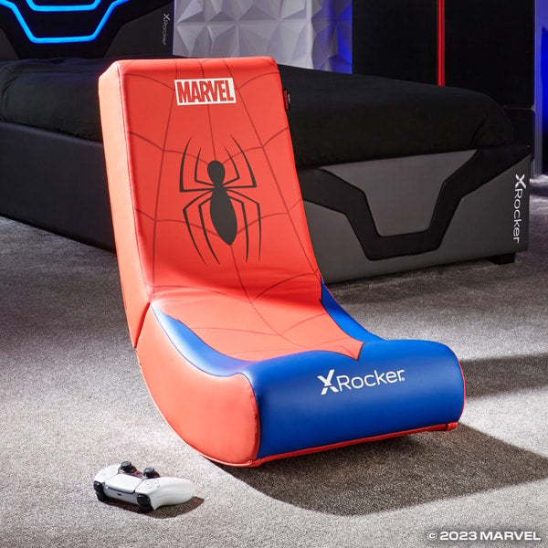 X Rocker - Siège de jeu Video Rocker Icon Marvel officiel Spider-Man - flash vidéo