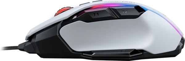 Roccat - Souris de jeu optique ergonomique ultra-confortable Kone AIMO Remastered Blanche - flash vidéo