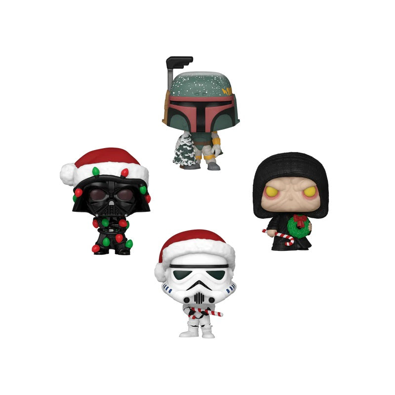 Funko Pocket Pop! 4-Pack: Star Wars - Happy Holiday Tree Box - flash vidéo