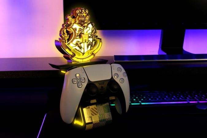 Cable Guys Ikon - Harry Potter - Poudlard Logo Support Lumineux Chargeur pour Téléphone et Manette - flash vidéo