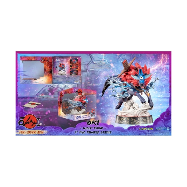 First 4 Figures - Okami - Oki (Forme Loup) Statue Edition Standard 21cm - flash vidéo