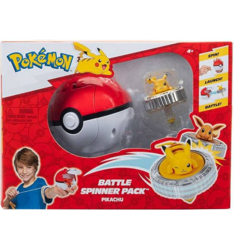 Pokémon - Toupie de combat Aléatoire Pikachu-Evoli-Salameche-Carapuce