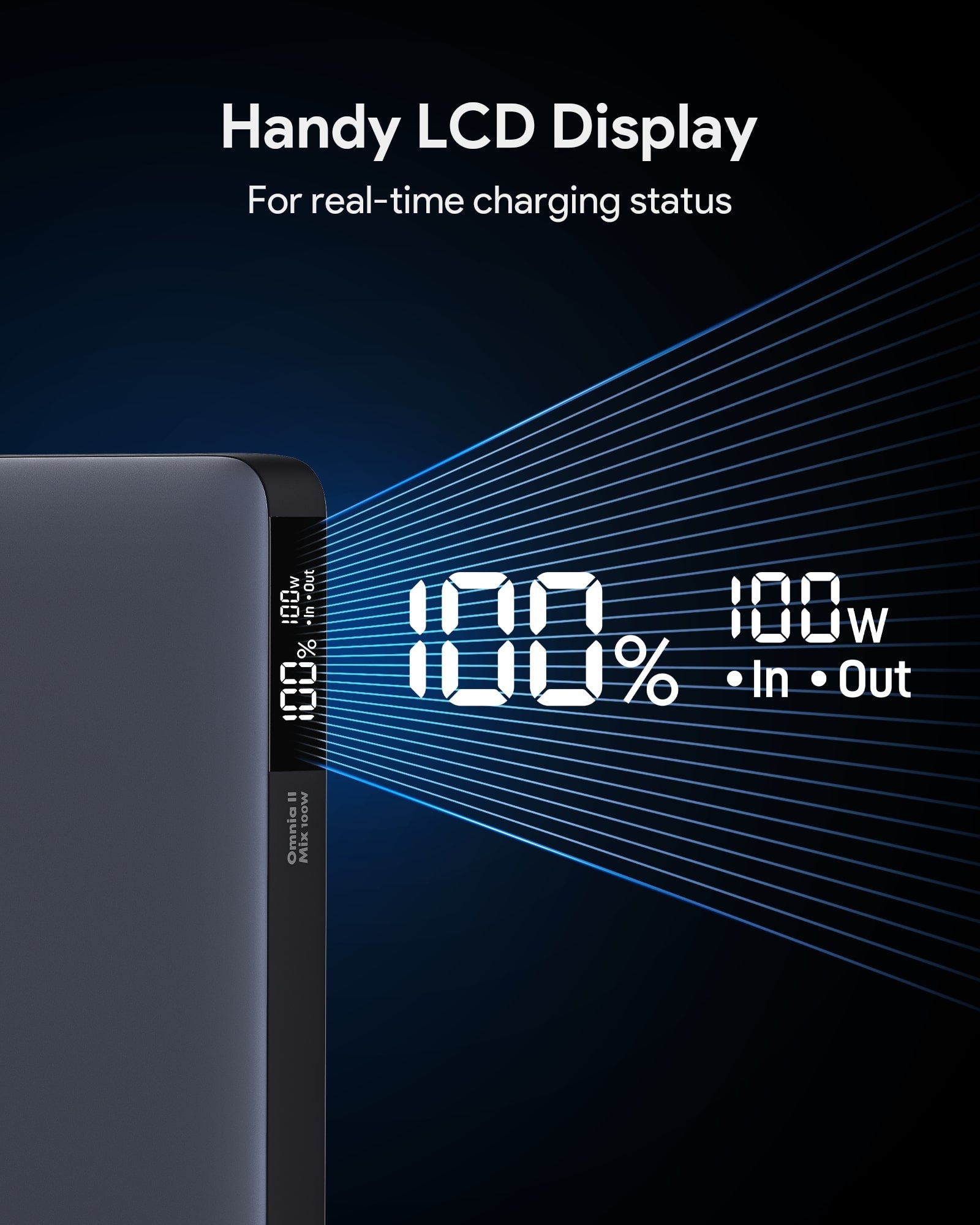 Aukey - Power Bank Noire Sprint X 20000mAh 100W Charge rapide