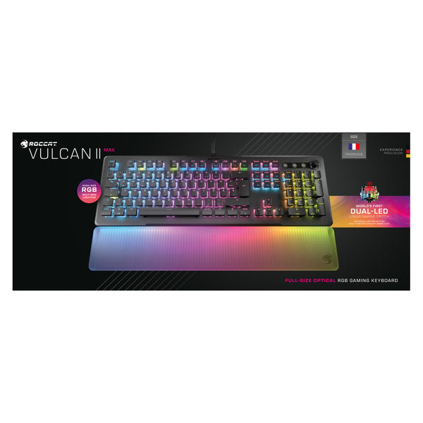 Turtlebeach - Clavier de jeu RGB optique Vulcan II Max Noir - Disposition Azerty FR - flash vidéo