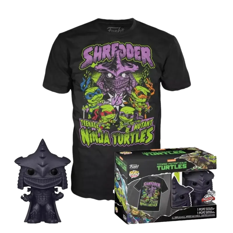 Funko Pop! & Tee - Teenage Mutant Ninja Turtles Shredder Medium - flash vidéo
