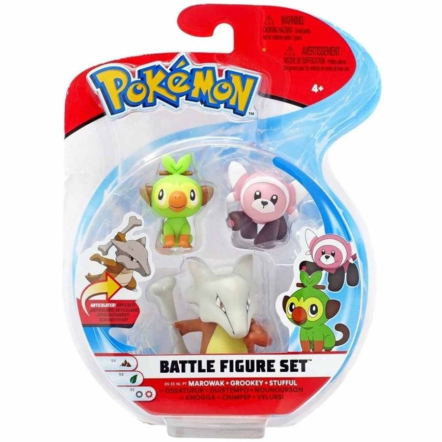 Pokémon - Assortiment de Pack de 3 figurines de combat Vague 12 - flash vidéo