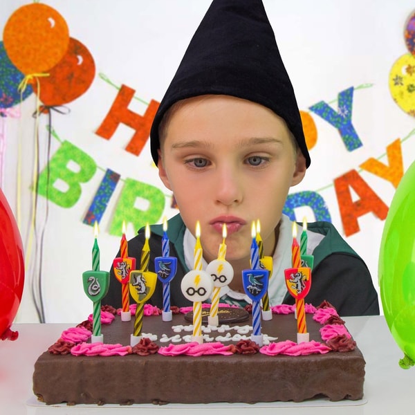 Harry Potter - Set de 10 bougies d'anniversaire Logo - flash vidéo
