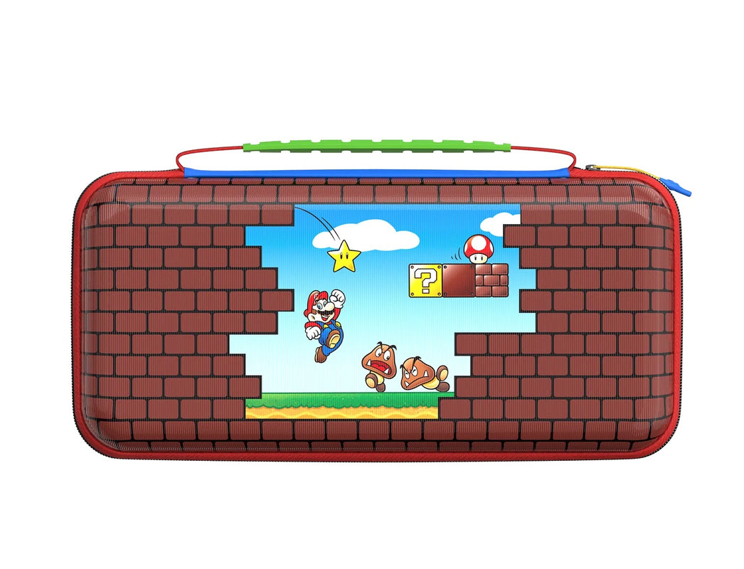 Turtle Beach - Étui de voyage PlayTrek Mario Bricks pour Nintendo Switch, Switch modèle OLED et Switch 2