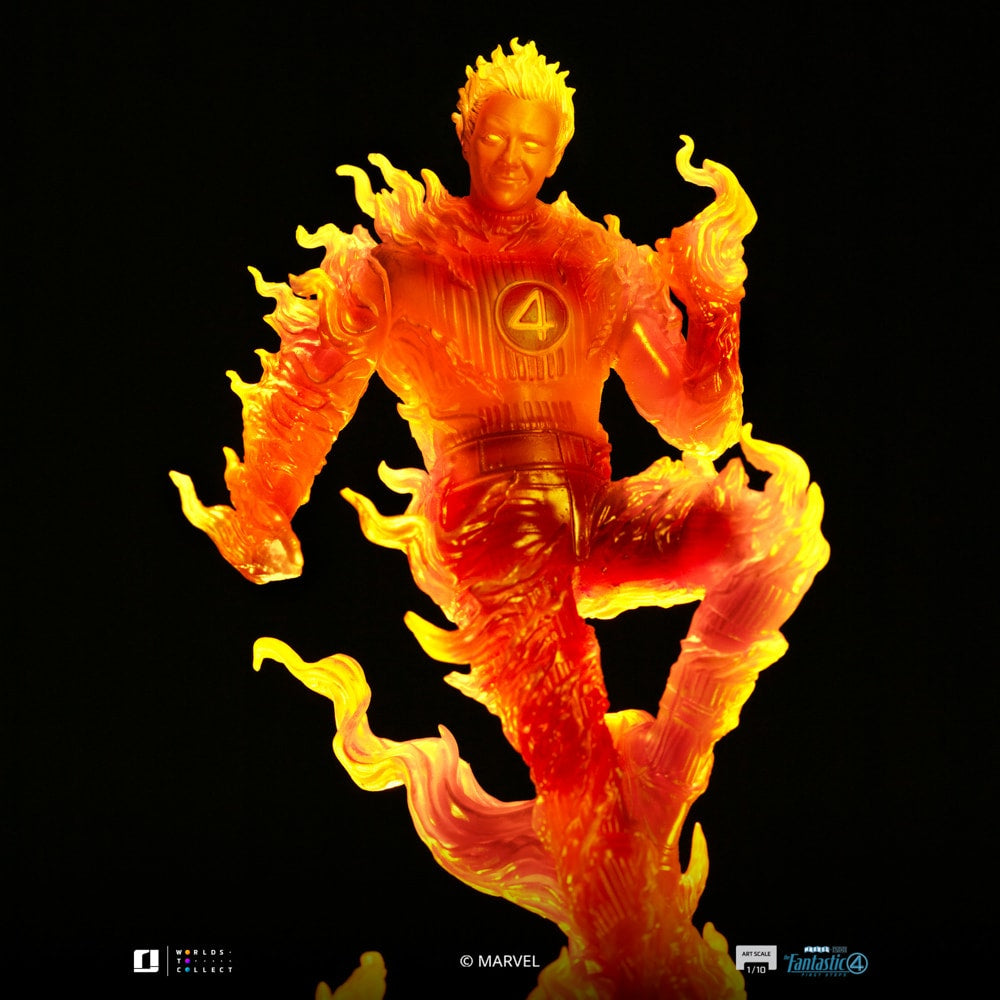 Iron Studios - Art Scale 1/10 - Marvel - The Fantastic Four: First Steps - Human Torch Statue 21cm