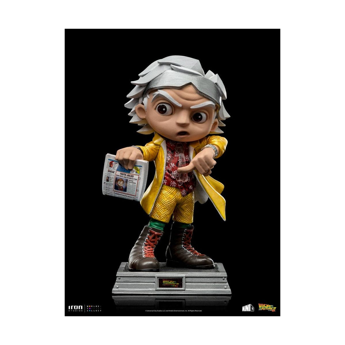 Iron Studios - MiniCo - Back to the Future 2 - Doc Brown Statue 15cm - flash vidéo