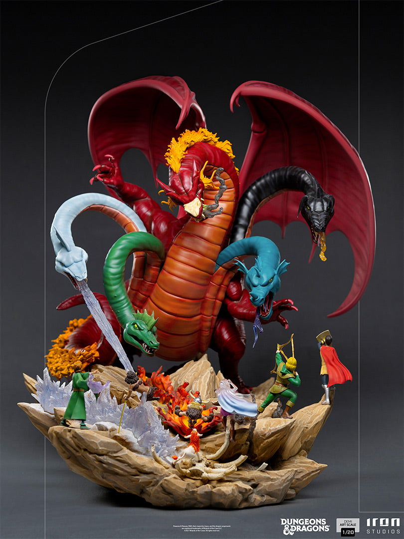 Iron Studios - Demi Art Scale 1/20 - Donjons et Dragons - Tiamat Battle Diorama Statue 56cm