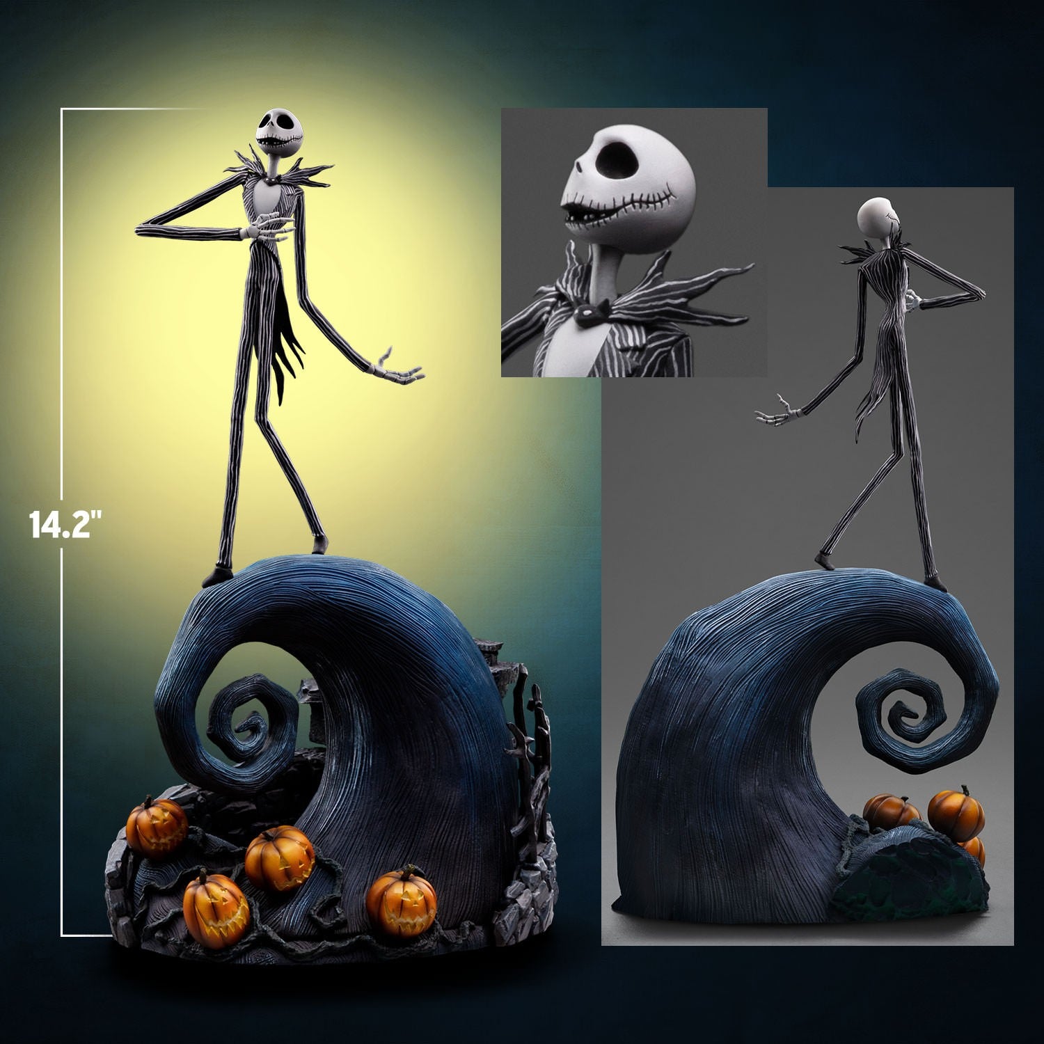Iron Studios - Art Scale 1/10 - Disney - L'Étrange Noël de monsieur Jack - Jack Skellington Statue 36cm - flash vidéo