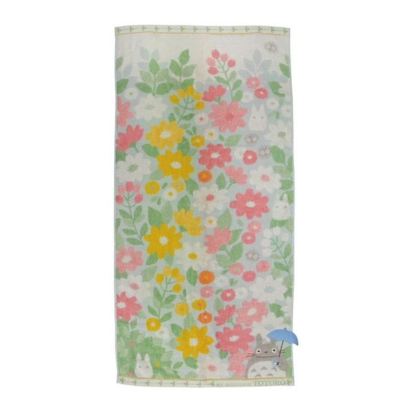 Ghibli - Mon Voisin Totoro - Grande Serviette Totoro Champs de Fleurs 60x120cm - flash vidéo