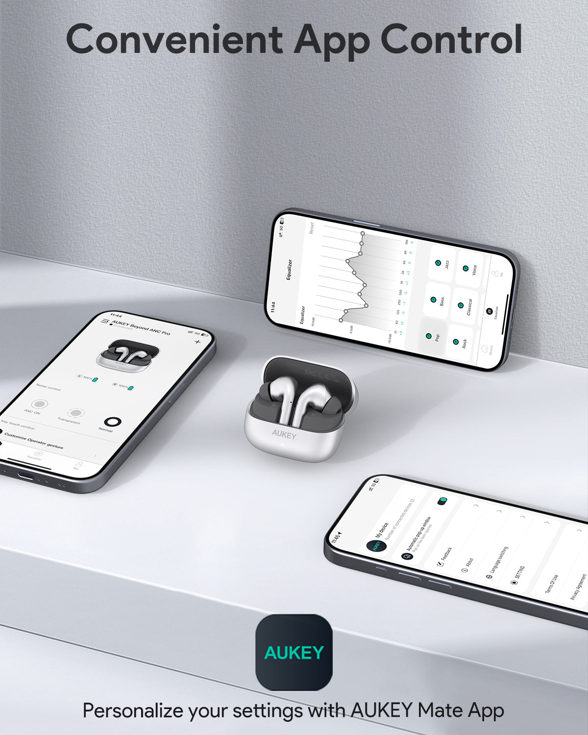 Aukey - Écouteurs sans fil connectés Beyond ANC Pro Blanc - flash vidéo