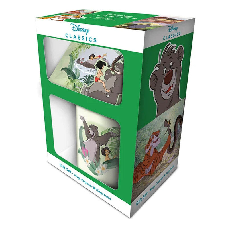Le Livre de la Jungle - Coffret cadeau : tasse, sous-verre et porte-clés Mowgli et Baloo