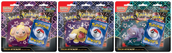 Pokémon TCG - Scarlet & Violet - Paldean Fates Tech Sticker Collection (Fidough, Maschiff or Greavard - 1x random blister) - flash vidéo