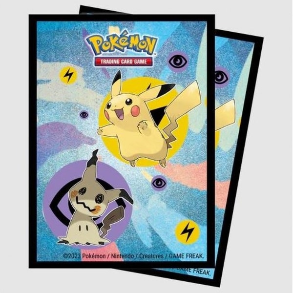Ultra Pro - Pokémon JCC - Sachet de 65 protèges cartes standard - Pikachu et Mimiqui (63 x 89 mm) - flash vidéo