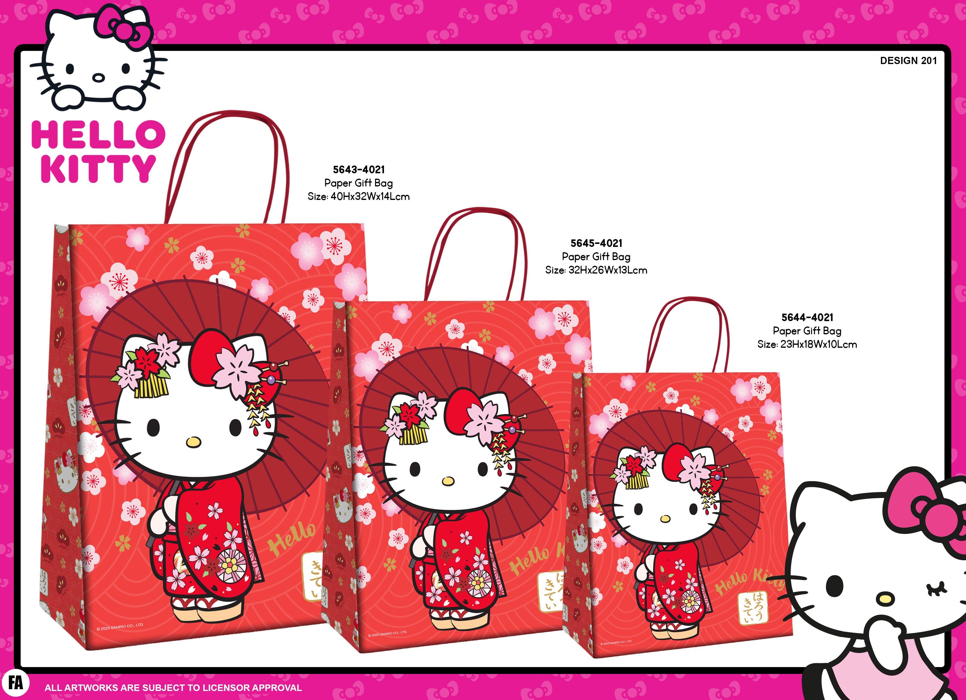 Hello Kitty - Sac de courses en papier