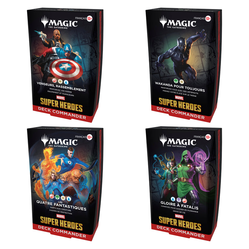 Magic: The Gathering - Assortiment de Decks Commander Marvel Super Heroes (4 Decks Commander)