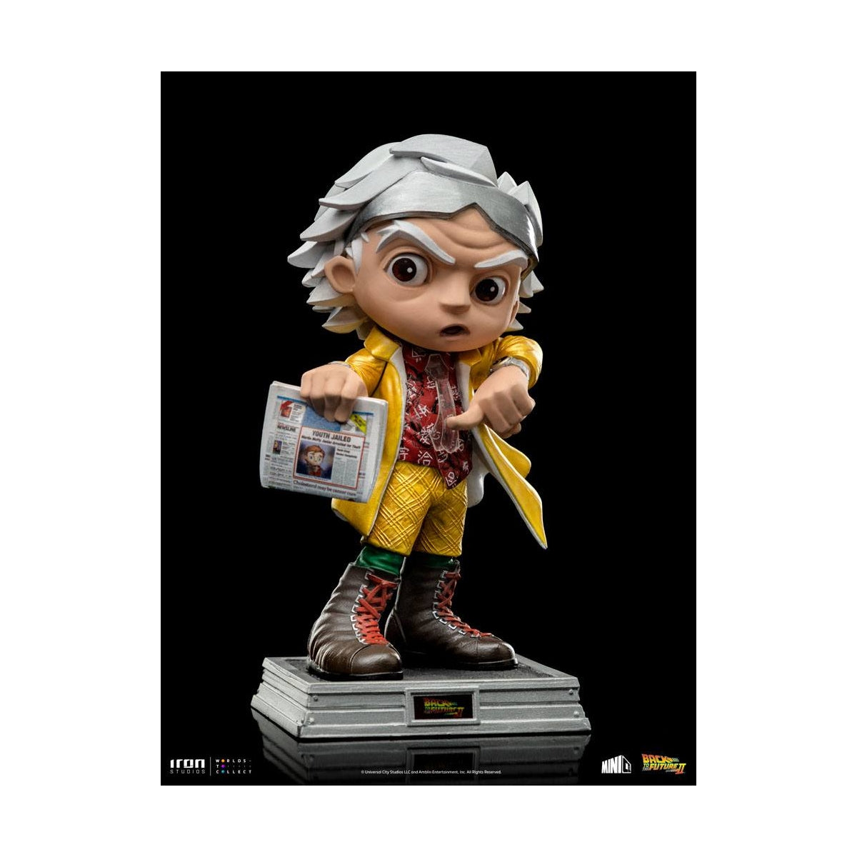 Iron Studios - MiniCo - Back to the Future 2 - Doc Brown Statue 15cm - flash vidéo