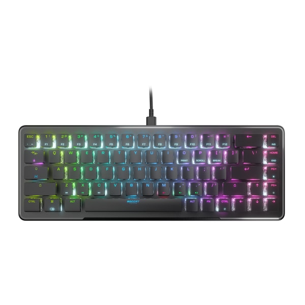 Roccat - Clavier de jeu mécanique optique Vulcan II Mini Noir avec éclairage RGB - Disposition QWERTY américaine - flash vidéo