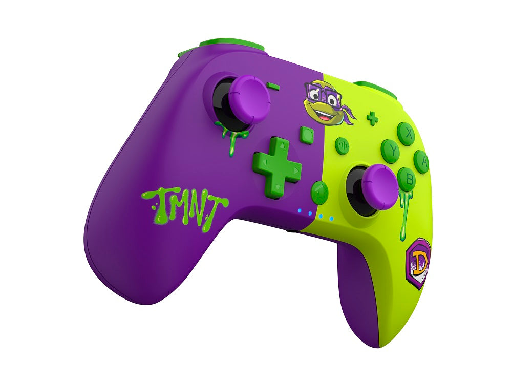 DragonShock - Manette sans fil Bluetooth PopTop+ TMNT Cowabunga Donatello pour Switch, Switch 2, PC et Mobile