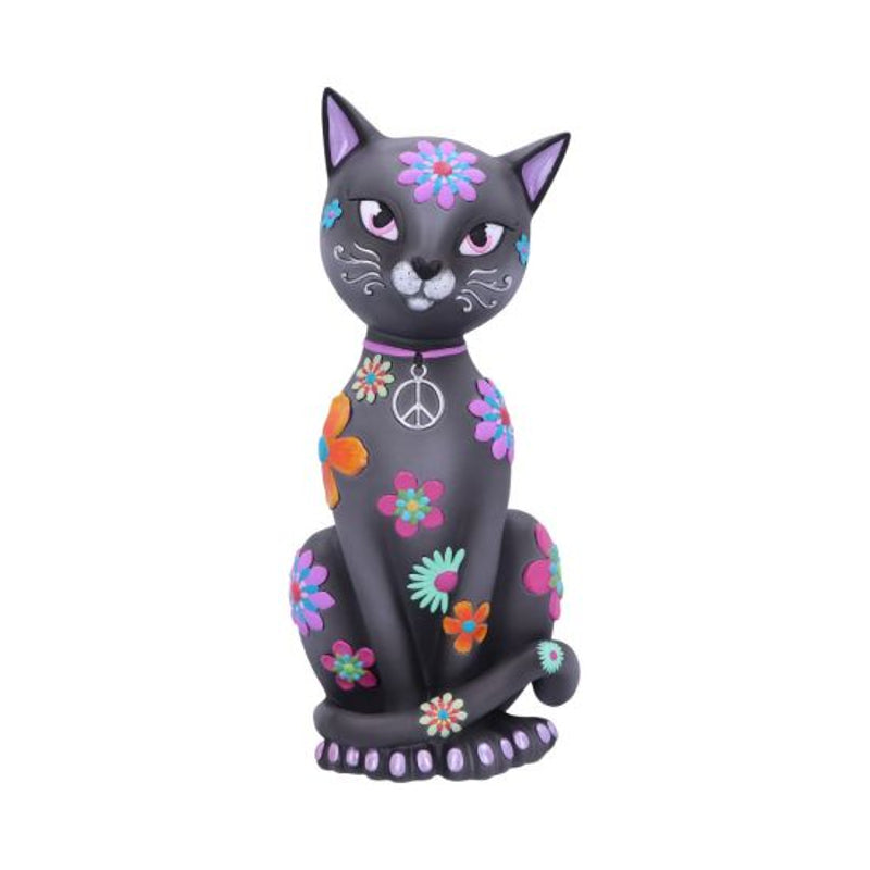 Figurine d'ornement de chat hippie 26cm