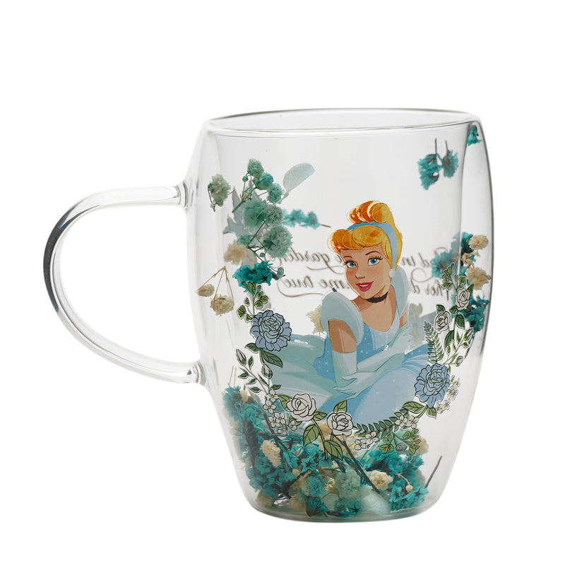 Disney - Cendrillon - Mug en verre "Fleurs Séchées Cendrillon" 300ml