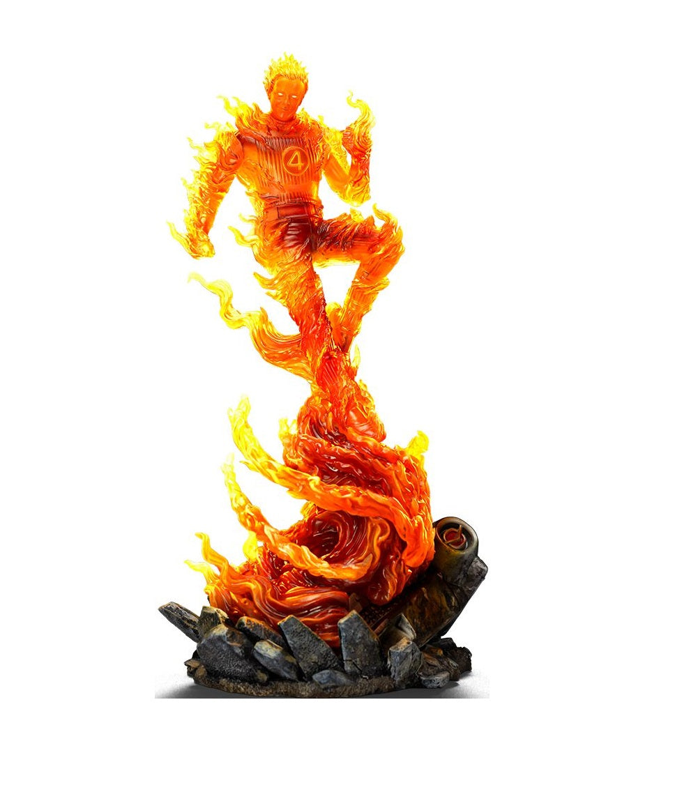 Iron Studios - Art Scale 1/10 - Marvel - The Fantastic Four: First Steps - Human Torch Statue 21cm