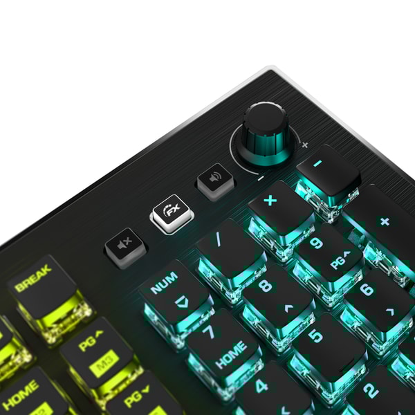 Roccat - Clavier de jeu mécanique optique Vulcan Pro AIMO avec éclairage RGB - Disposition QWERTY américaine - flash vidéo