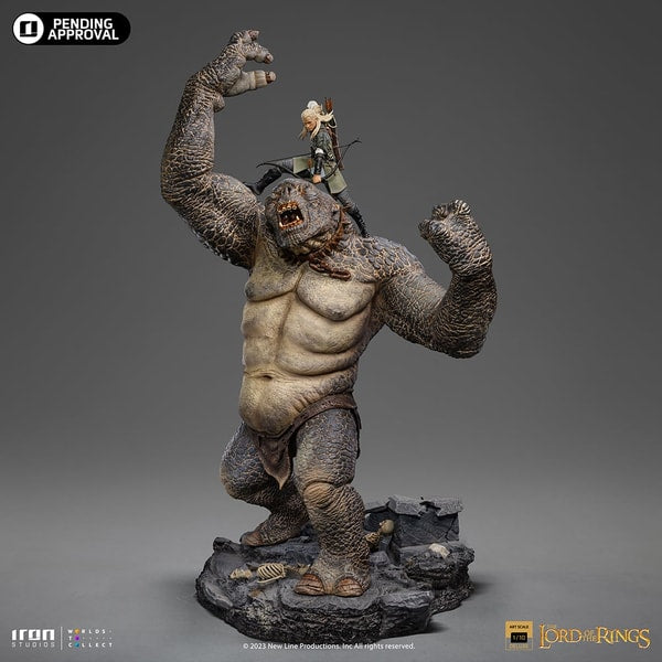 Iron Studios - Deluxe Art Scale 1/10 - Le Seigneur des anneaux - Legolas vs. Troll des Cavernes Statue 72cm - flash vidéo