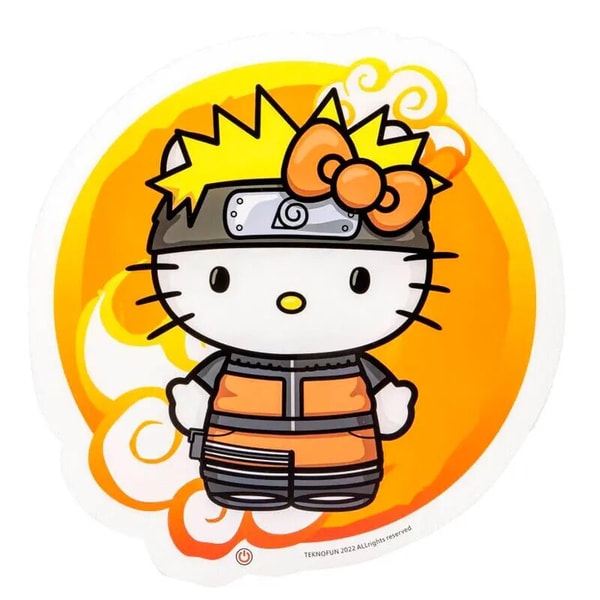Naruto Shippuden - Applique murale néon Naruto Uzumaki X Hello Kitty - flash vidéo