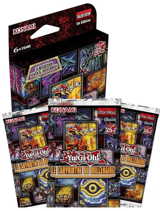 Yu-Gi-Oh! JCC - Pack de 3 Boosters Le Labyrinthe du Millénaire (Tuckbox cartonné) - flash vidéo