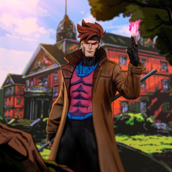 Iron Studios - Art Scale 1/10 - Marvel - X-Men ’97 - Gambit Statue 23cm - flash vidéo