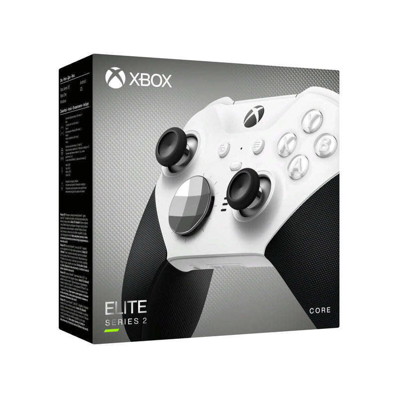Manette sans fil Xbox Elite Series 2 - Core Blanche pour Xbox Series X|S, Xbox One et Windows 10/11, Android et iOS